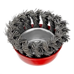 Щетка для УШМ, 65 мм, М14, "чашка", крученая проволока 0.5 мм Matrix 10801