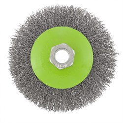 Щетка для УШМ, 100 мм, М14, "тарелка", витая проволока Сибртех 10826