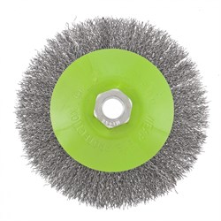 Щетка для УШМ, 125 мм, М14, "тарелка", витая проволока Сибртех 10829