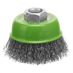 Щетка для УШМ, 65 мм, М14, "чашка", витая проволока 0.3 мм Сибртех 10837