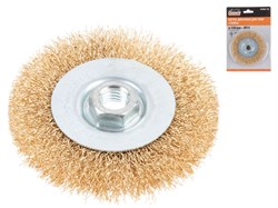 Щетка дисковая гофр.100мм/M14 GEPARD (GP0892-100) (плоская, для УШМ, в блистере) 11204