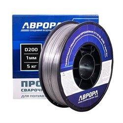 Проволока порошковая АВРОРА E71T-GS d.1.0 мм 5.0кг D200 NO GAS 11265