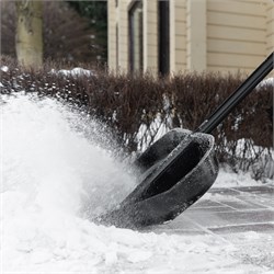 Лопата для уборки снега, поликарбонат, 460х400х1370 мм, стальной черенок, BASE Palisad 11300