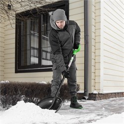 Лопата для уборки снега пластиковая, 400х417х1390 мм, алюминиевый черенок Palisad 11301