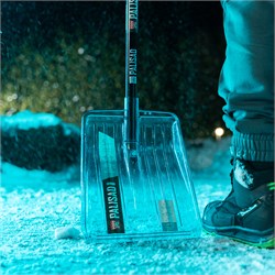 Лопата для уборки снега, поликарбонат, 260х310х870 мм, стальной черенок, LUXE Palisad 11310