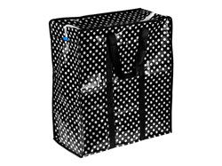 Сумка хозяйственная на молнии, горошек, 50х55х25 см, PERFECTO LINEA (Материал: полипропилен) 11647