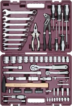 Набор инструмента универсальный 1/4", 1/2"DR, 77 предметов Thorvik TS077 11797