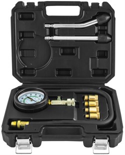 Компрессометр бензиновых двигателей в наборе с переходниками Thorvik CTK2 12280