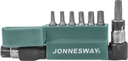 Комплект вставок-бит 1/4"DR T-TORX®, T10H-T40H, c Г-образным приводом, 8 предметов Jonnesway S08H2ST8S 12313