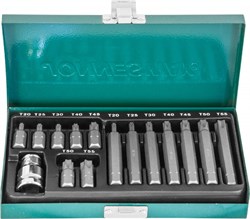Набор вставок-бит 10 мм DR TORX® с переходниками, 15 предметов Jonneswa y S29H4215S 12316