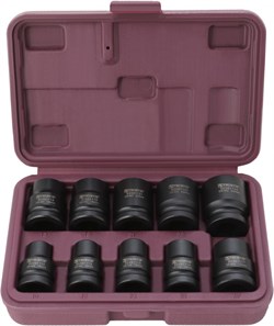 Набор головок торцевых ударных 1/2"DR, 10-24 мм, 10 предметов Thorvik S23S1110S 12359