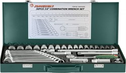 Набор головок торцевых 3/8"DR, 36 предметов Jonnesway S04H3536S 12379