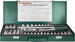Набор головок торцевых 3/8"DR, 6-24 мм, 41 предмет Jonnesway S04H3141S 12384