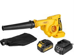 Воздуходувка аккумуляторная MOLOT MCB 1816 XLT Lite SET (18 В, до 162 м3/мин, до 201 км/ч, 0-17000 об/мин, с АКБ (4 Ач) и З/У) 12936