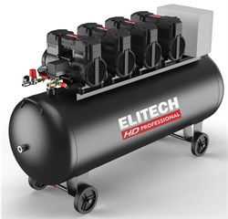 Компрессор безмасляный малошумный Elitech ACF 1200-200S (380В, 200л, 1200 л/мин) HD 213689 13157