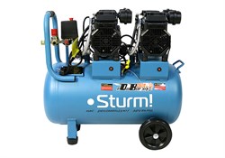 Компрессор воздуш.безмасл.Sturm! AC93450OL  2х1500Вт,480л/мин,ресивер 50л,,бесшумный 6151 - фото 54215