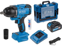 Аккум. ударный гайковерт BULL SC 1807 Xcase, XLTpro, БЕСЩЕТ., 18 В, 750 Н*м, 1/2", 1х4 А*ч, з/у 4 А (вес 2,24 кг) 6329 - фото 57463