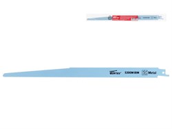 Пилка сабельная по металлу S300M (1 шт.) WORTEX высококачественная быстрорежущая сталь, 300 мм длина (пропил прямой, тонкий, для базовых работ) 6606 - фото 60565