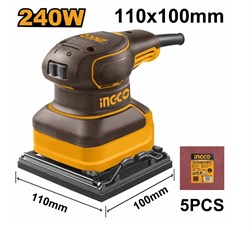 Вибрационная шлифмашина 240Вт 110х100мм SUPER INGCO PS2416 INDUSTRIAL 6695 - фото 60979
