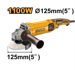 Угловая шлифовальная машина (УШМ) INGCO AG110038 INDUSTRIAL 125 мм 1,1 кВт 6709 - фото 61146