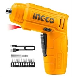 Аккумуляторная отвертка INGCO CSDLI0402 4 В 4 Нм 1/4" 6768 - фото 62145