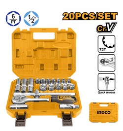 Набор инструмента для авто INGCO HKTS12201 INDUSTRIAL 20 предметов 6778 - фото 62167