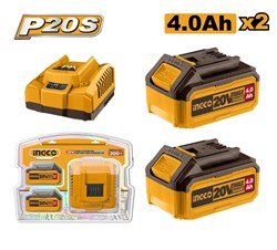 Набор аккумуляторов и зарядное устройство INGCO FBCPK1424 INDUSTRIAL 2x4 Ач 6823 - фото 62257