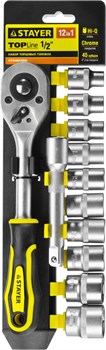 STAYER RSS 12L, 12 предм., (1/2″), набор торцовых головок (27750-H12) 7108 - фото 64697