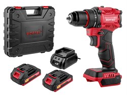 Аккумуляторная дрель-шуруповерт WORTEX LX BD 1815-1 Li 18В, 45 Нм, 2*1.5 Ач, патрон 10 мм, бесщёт. 7995 - фото 73587