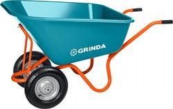 Тачка садовая GRINDA GP-1 ударопрочный пластиковый кузов 260л г/п 120кг 422401 8490 - фото 82257