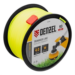 Леска для триммера звезда, 4,0мм х 93м, на DIN катушке FLEX CORD Denzel 9035 - фото 90633
