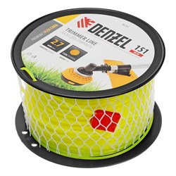 Леска для триммера круглая, 2,7мм х 151м, на DIN катушке FLEX CORD, Denzel 9043 - фото 90716