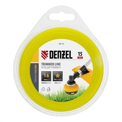 Леска для триммера, звезда 1.6 мм х 15 м, блистер Flex cord Denzel 9091 - фото 91117