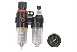 Масловлагоотделитель с регулятором давления и лубрикатором, 1/4” 9759