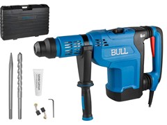 Перфоратор BULL BH 5001 в чем. 1500 Вт, 5-15 Дж, 50 мм, 2 реж. + 1 зуб., 1 сверло, SDS-max, рег. об. 10119