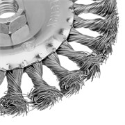 Щетка для УШМ 125 мм, М14, плоская, крученая проволока 0.35 мм Matrix 10817