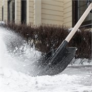 Лопата для уборки снега, полипропилен, 405х410х1470 мм, деревянный черенок 11317