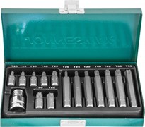 Набор вставок-бит 10 мм DR TORX® с переходниками, 15 предметов Jonneswa y S29H4215S 12316