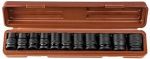 Набор головок торцевых для ударного инструмента 1/2"DR, 10-24 мм, 11 предметов Ombra 912411 12345