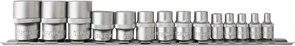 Набор головок торцевых 1/4", 3/8", 1/2"DR на держателе, внешний TORX®, E4-E24, 14 предме Thorvik S1S1314SM 12352
