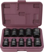 Набор головок торцевых ударных 1/2"DR, 10-24 мм, 10 предметов Thorvik S23S1110S 12359