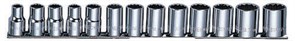 Набор головок торцевых 12-гранных MAXI-DRIVE 1/2"DR на держателе, SAE 3/8--1-1/8", 13 предметов Jonnesway S05H4213S 12387