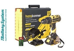 Аккумуляторный ударный шуруповерт Hanskonner HCD1865I 1BatterySystem 6121