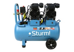 Компрессор воздуш.безмасл.Sturm! AC93450OL  2х1500Вт,480л/мин,ресивер 50л,,бесшумный 6151