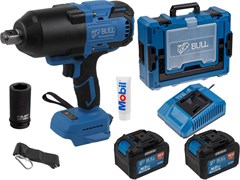Аккум. ударный гайковерт BULL SC 1810 Xcase, XLTpro, БЕСЩЕТ., 18 В, 1500 Н*м, 3/4", 2х6 А*ч, з/у 6 А (Масса: 3,92 кг;) 6319