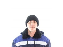 Подшлемник-шапка вязаная двойная черная 6549