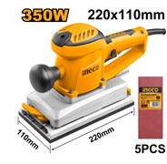 Шлифовальная машина вибрационная INGCO FS35028 INDUSTRIAL 220х110 мм 350 Вт 6697