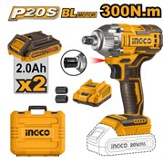 Аккумуляторный бесщеточный ударный гайковерт INGCO CIWLI2038 20 В 1/2" 300 Нм 6763