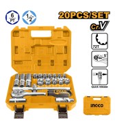 Набор инструмента для авто INGCO HKTS12201 INDUSTRIAL 20 предметов 6778