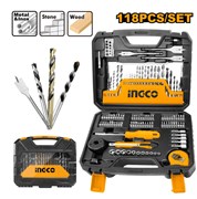 Набор сверл и бит 118 предметов INGCO HKTAC011182 INDUSTRIAL 6789